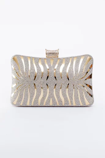 Clutch elegant auriu PAS0905