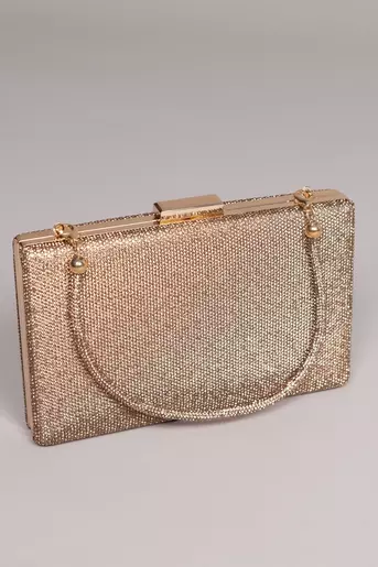 Clutch elegant cu strasuri  auriu  A10226