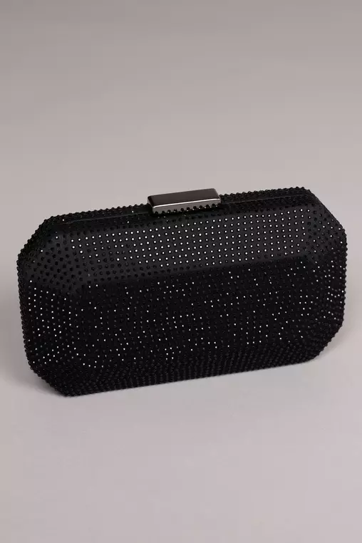 Clutch elegant cu strasuri negru A10223 big picture -