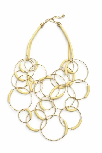Colier cu cercuri galbene CONS60201