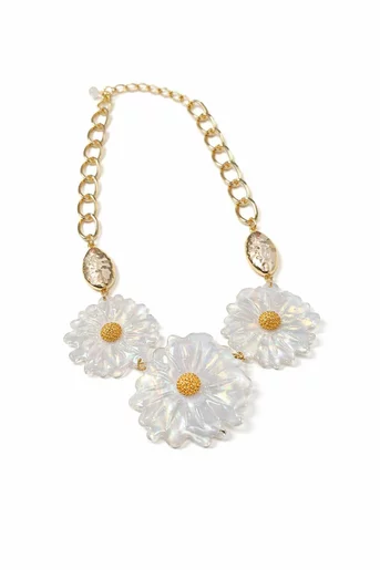 Colier cu flori ivory CONS60205