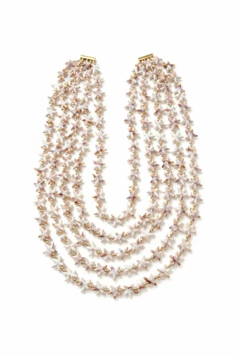 Colier cu stele marine bej CONS60206