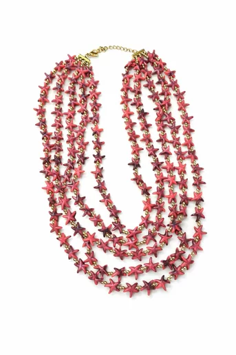 Colier cu stele marine roz CONS60206