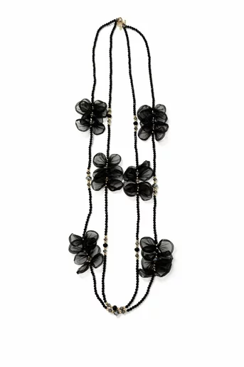 Colier negru cu funde CONS60204