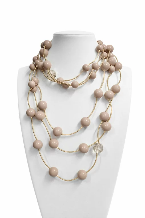 Colier perle taupe CONS60201 thumbnail picture - 