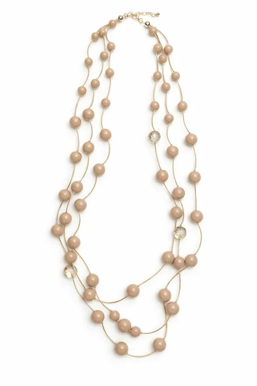 Colier perle taupe CONS60201 thumbnail picture - 