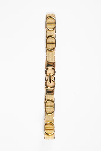 Curea elastică cu cercuri duble aurie C160817