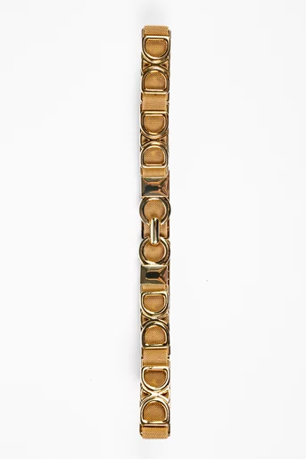 Curea elastică cu cercuri duble mocha C160816