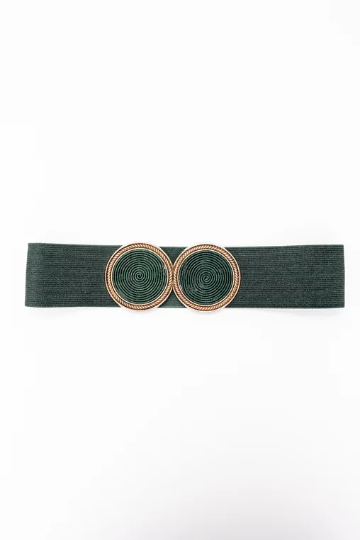 Curea elastică cu model metalic împletit verde C16860508 thumbnail picture - 