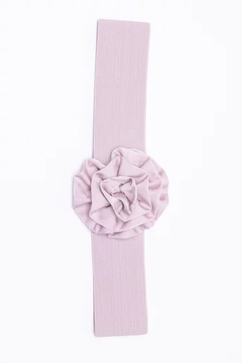 Curea elastică decorată cu trandafir roz C16860508