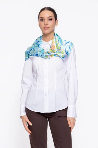 Eșarfă imprimata din satin multicolor EGK60208