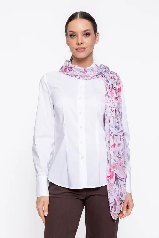 Eșarfă maxi imprimeu floral roz EKG60203 thumbnail picture - 