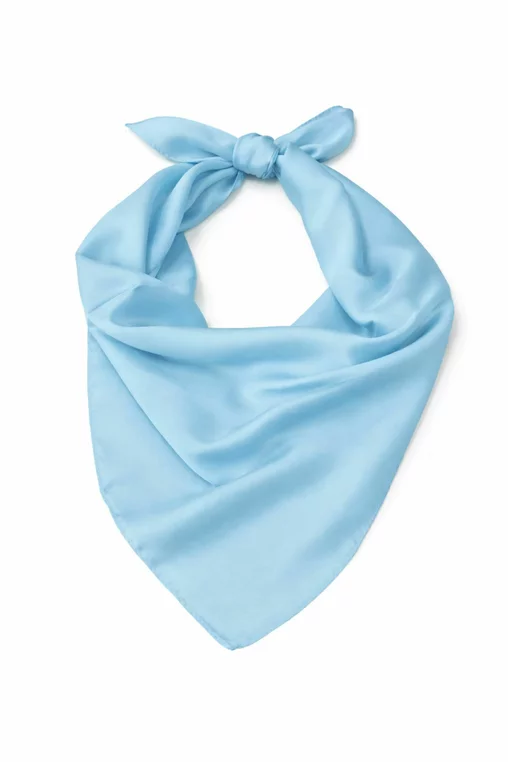 Eșarfă satinată uni bleu EGK60209 thumbnail picture - 