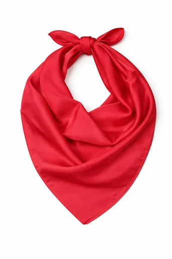 Eșarfă satinată uni roșie EGK60209