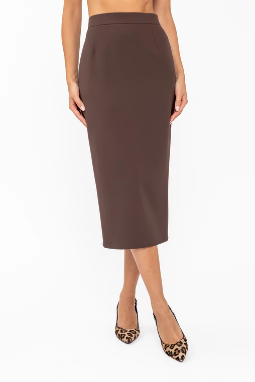 Fustă Caramel conică Meg maro F3607 thumbnail picture - 