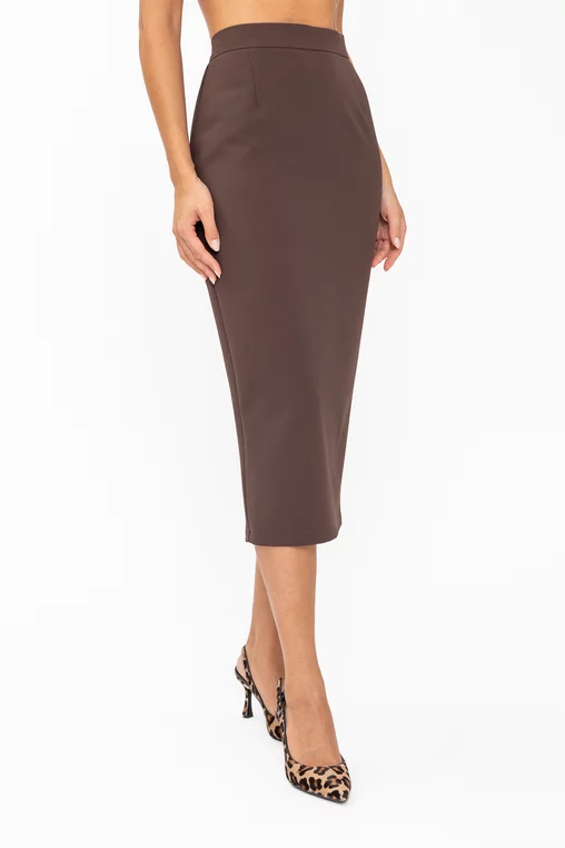 Fustă Caramel conică Meg maro F3607 thumbnail picture - 