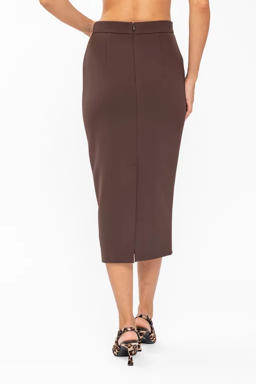 Fustă Caramel conică Meg maro F3607 thumbnail picture - 