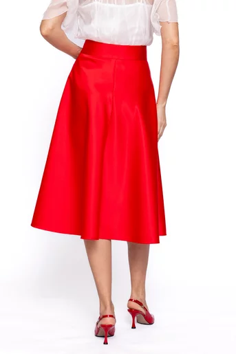 Fustă Caramel elegantă roșie F3604