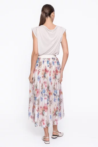 Fustă midi imprimeu floral multicolor FVI60301