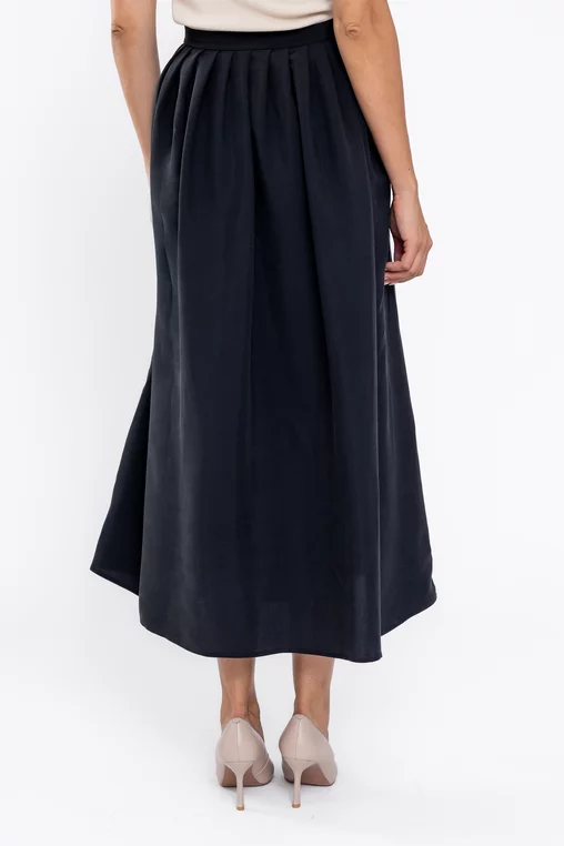 Fustă midi în pliuri neagră FKC0501 thumbnail picture - 