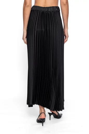 Fustă midi plisată neagră FKC60204