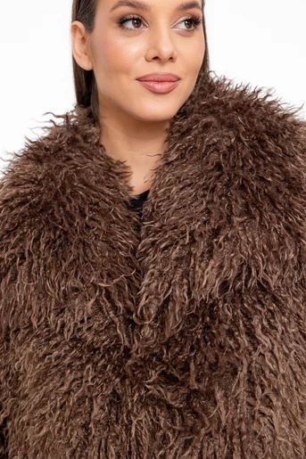Jacheta blană maro JEF1006