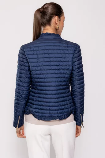 Jachetă intermediară cu volane bleumarin JFL60201