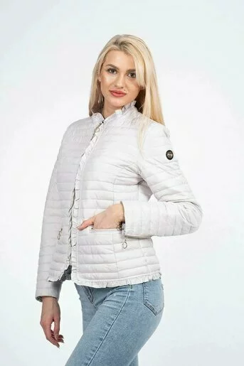 Jachetă intermediară cu volane ivory JFL60201
