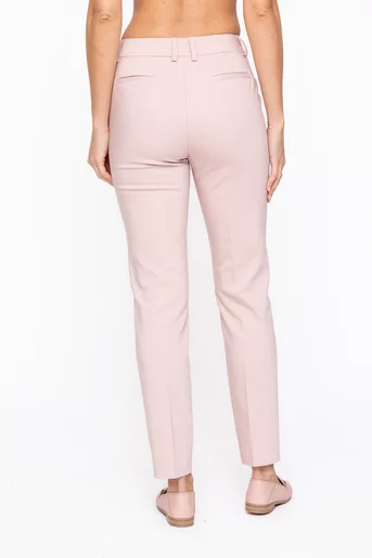 Pantaloni Caramel conici cu dungă cusută bej P2602