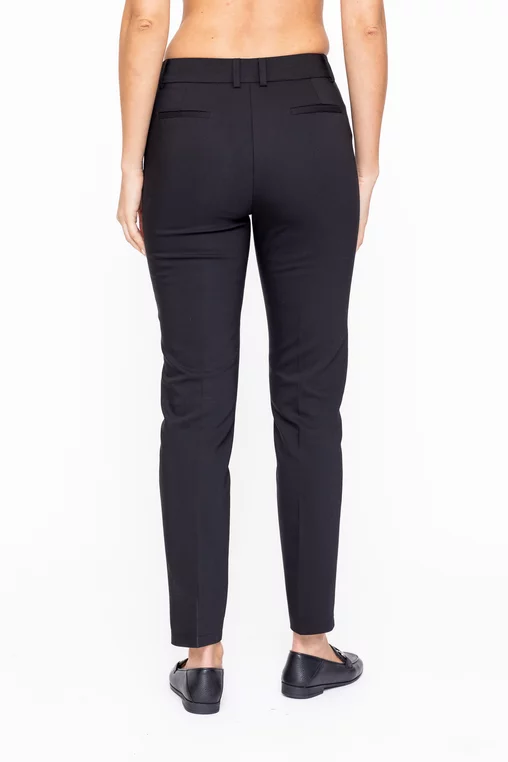 Pantaloni Caramel conici cu dungă cusută negri P2602 thumbnail picture - 