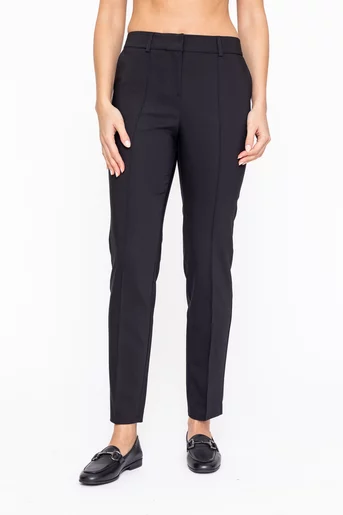 Pantaloni Caramel conici cu dungă cusută negri P2617