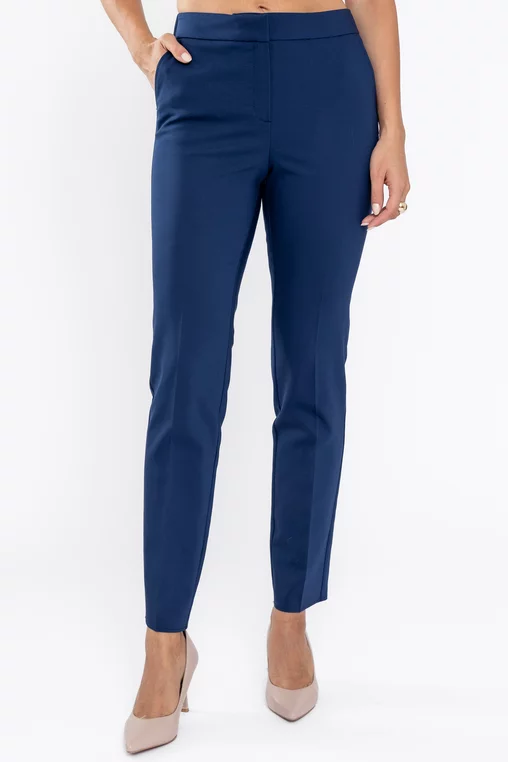 Pantaloni Caramel cu elastic la spate bleumarin P2517 thumbnail picture - 