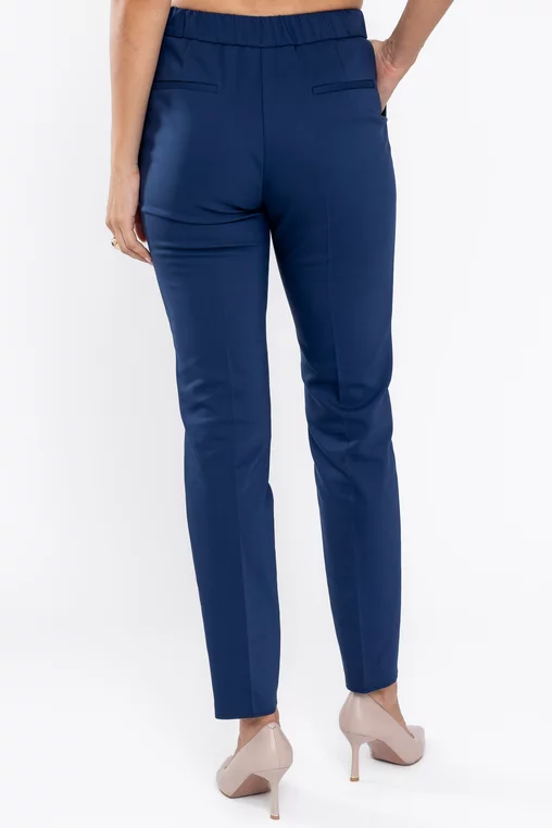 Pantaloni Caramel cu elastic la spate bleumarin P2517 thumbnail picture - 