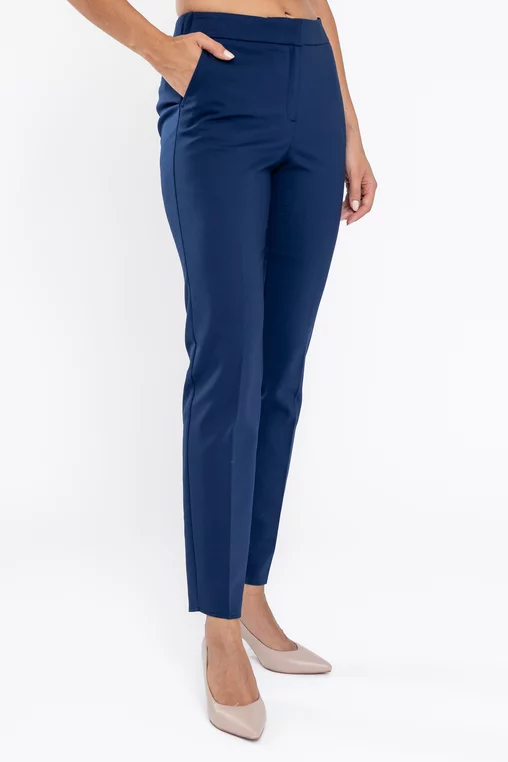 Pantaloni Caramel cu elastic la spate bleumarin P2517 thumbnail picture - 