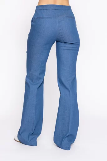 Pantaloni Caramel denim drepți albastru deschis  P2611