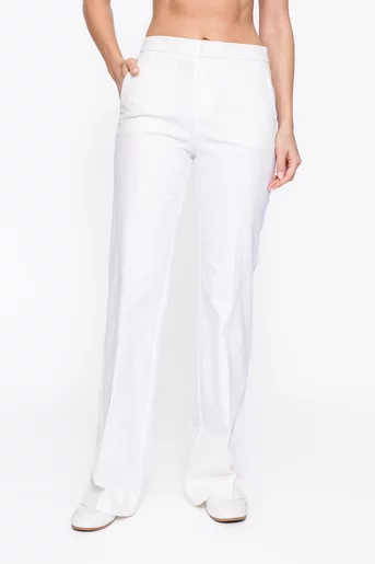 Pantaloni Caramel denim drepți ivory  P2611