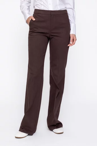 Pantaloni Caramel denim drepți maro P2611