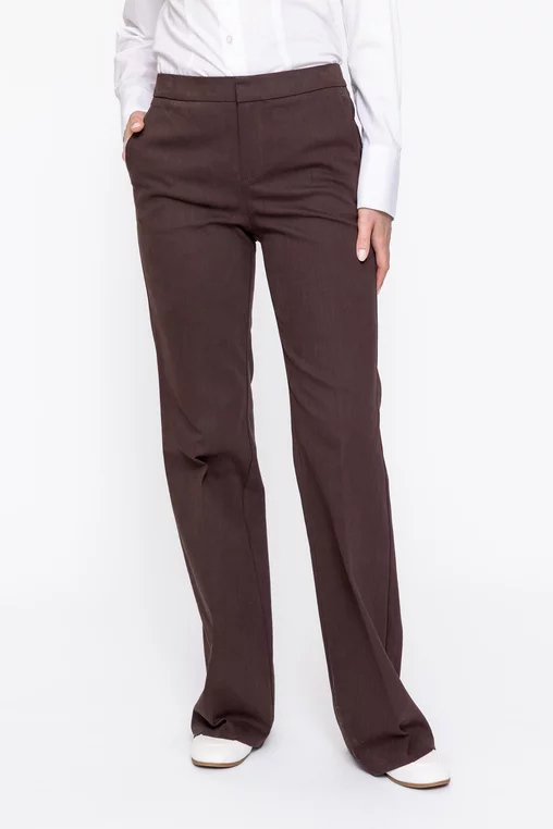 Pantaloni Caramel denim drepți maro P2611 thumbnail picture - 