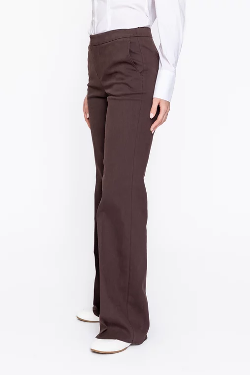 Pantaloni Caramel denim drepți maro P2611 thumbnail picture - 