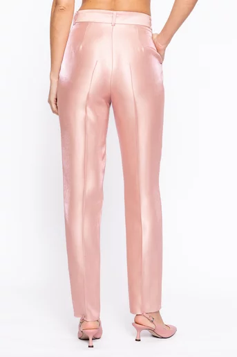 Pantaloni Caramel elegant conic cu un pliu P2609
