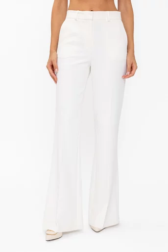 Pantaloni Caramel evazați ivory P2618