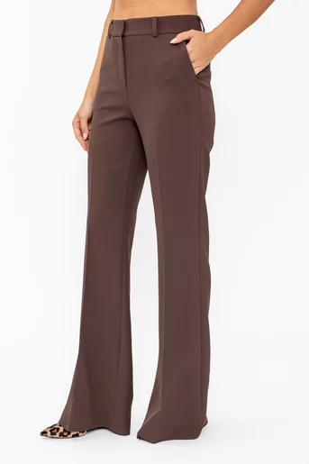 Pantaloni Caramel evazați maro P2618
