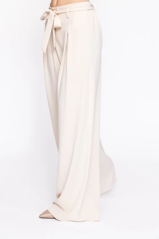 Pantaloni Caramel lejeri cu cordon crem P2615 thumbnail picture - 