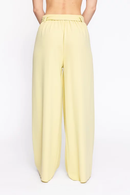 Pantaloni Caramel lejeri cu cordon lime P2615 thumbnail picture - 