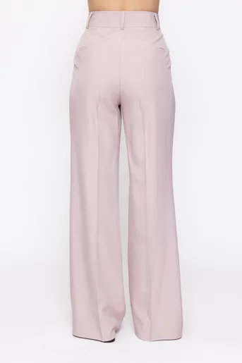 Pantaloni Caramel lejeri cu două pliuri bej P2614
