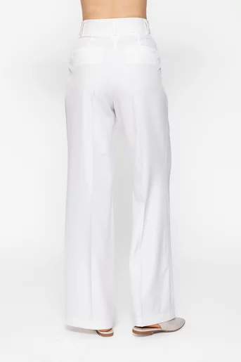 Pantaloni Caramel lejeri cu două pliuri ivory P2614