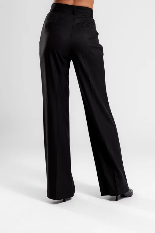 Pantaloni Caramel lejeri cu două pliuri negru P2614 thumbnail picture - 