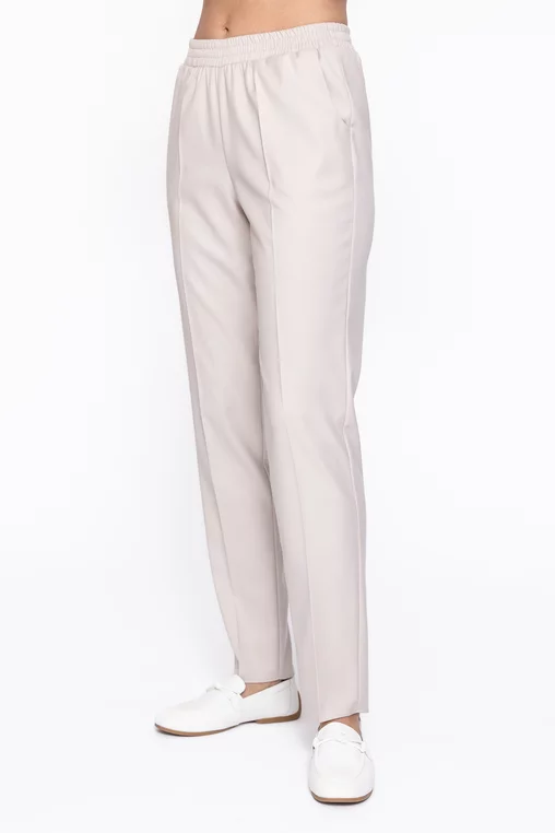 Pantaloni Caramel lejeri cu elastic bej P2612 thumbnail picture - 