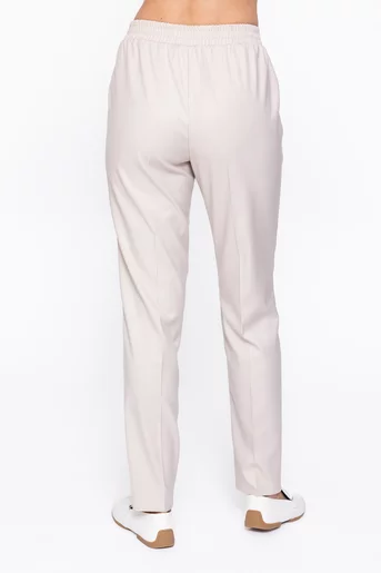 Pantaloni Caramel lejeri cu elastic bej P2612