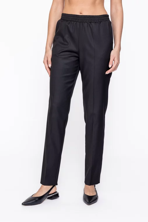 Pantaloni Caramel lejeri cu elastic negri P2612 thumbnail picture - 